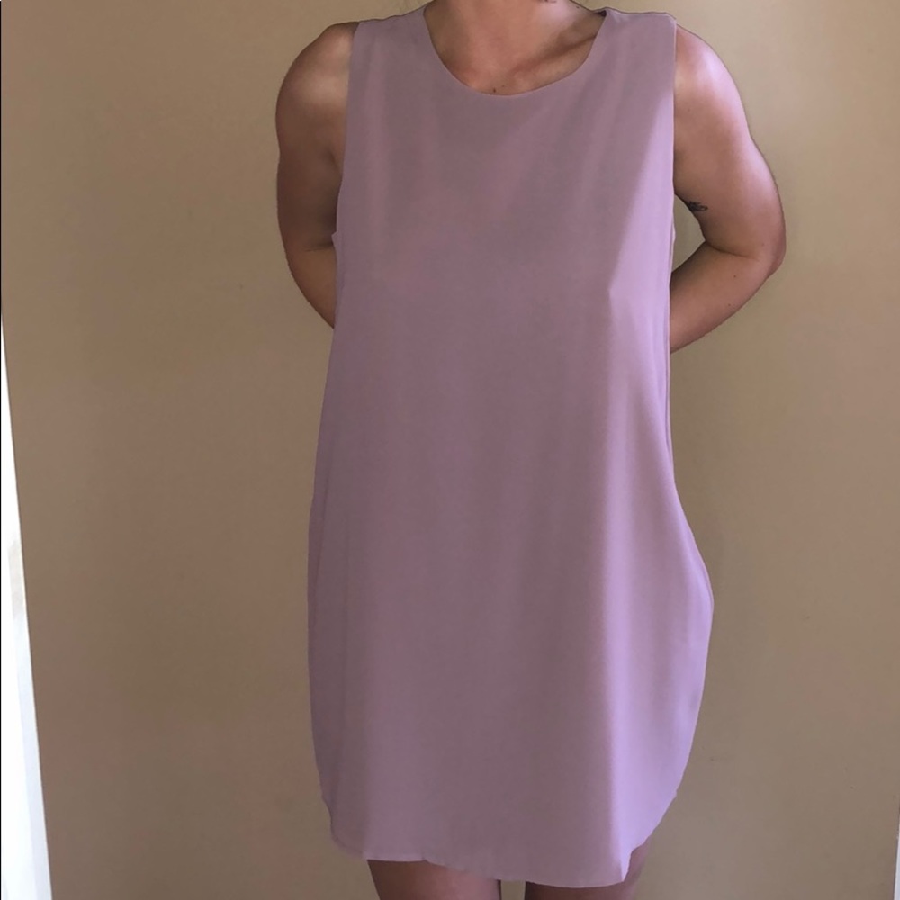 Mauve loose mini dress